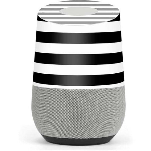 White and Black Stripes Google Home Skin